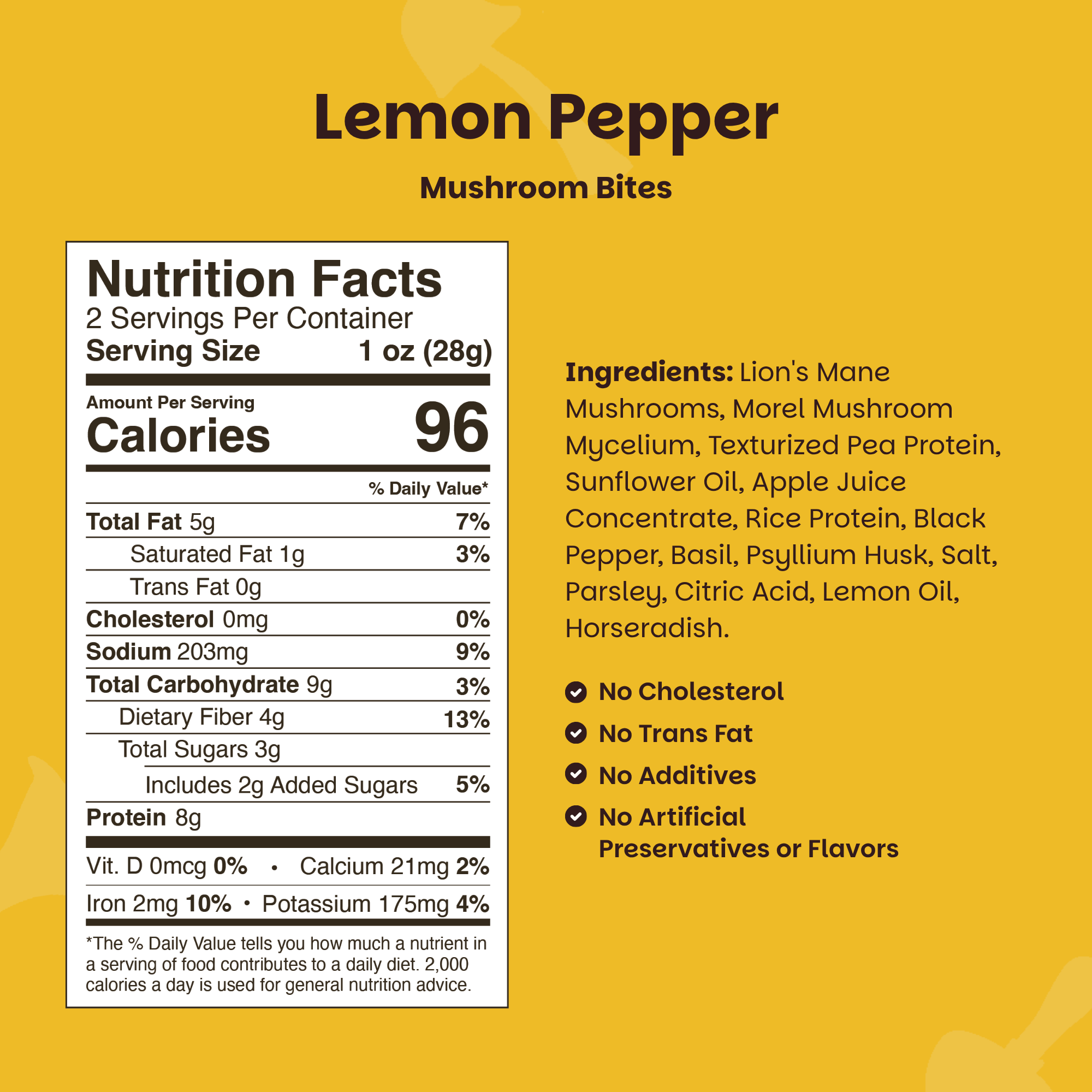 Lemon Pepper Mushroom Bites - 3 Packs (⚠️Back in Stock Feb 2026)