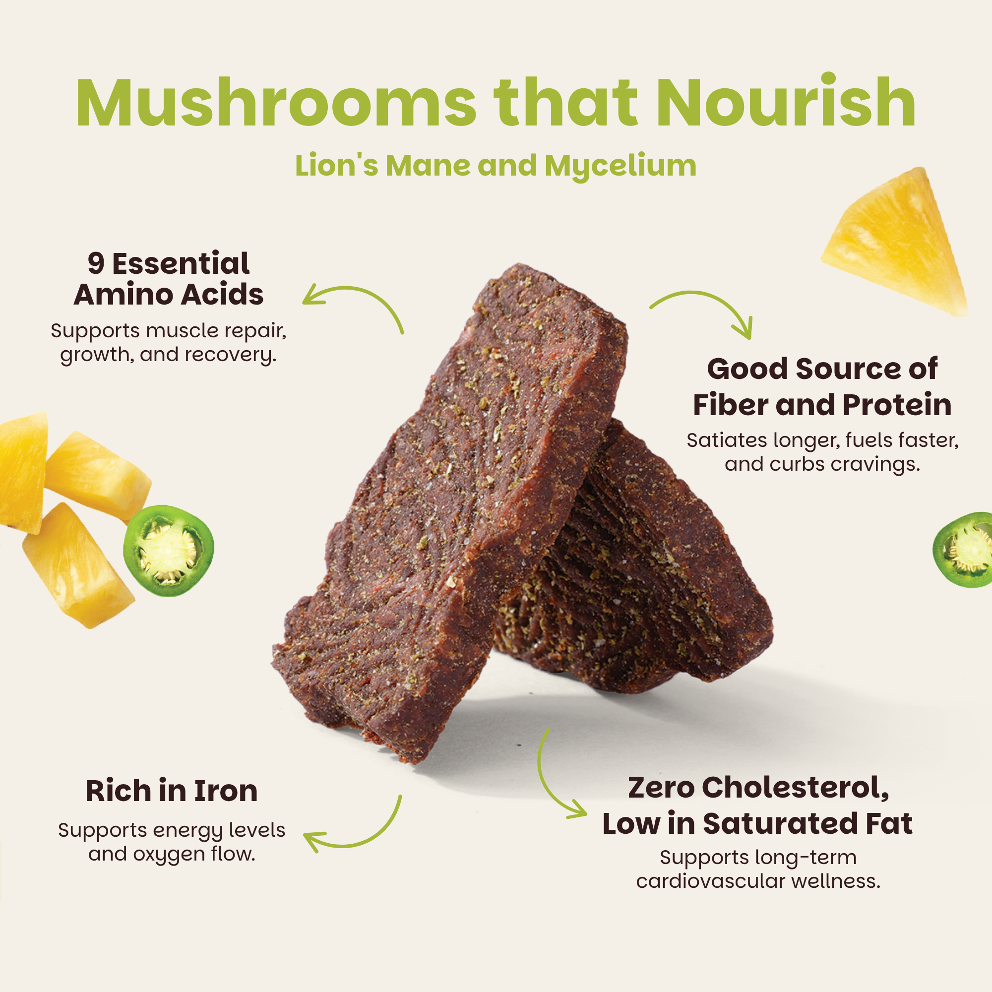 Pineapple Jalapeño Mushroom Bites - 3 Packs