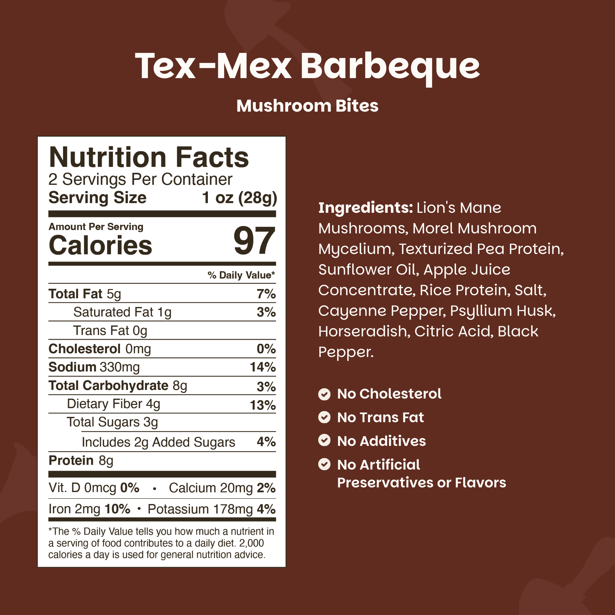 Tex-Mex Barbeque Mushroom Bites - 3 Packs (⚠️Back in Stock Feb 2026)